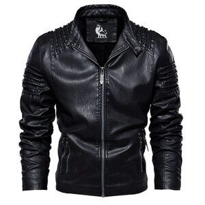 DAVID OUTWEAR KINGDOM LEATHER JACKET BLACK M NWT‎ IN PKG